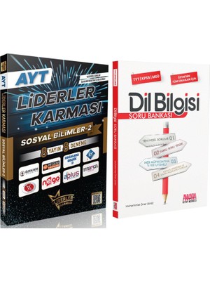 Liderler Karması AYT Sosyal Bilimler 2 Branş Denemeleri ve Akm Dil Bilgisi Soru Bankası Seti 2 Kitap