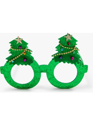 Koton Yılbaşı Temalı Parlak Gözlük Yılbaşı Ağaçlı Aplike Detaylı