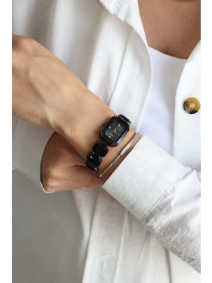 Northwatch Kristal Taşlı Sekizgen Çelik Saat