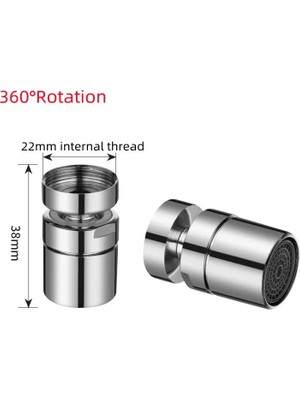 Berev Filtreli Musluk Ucu 360 Oynar Başlıklı Su Tasarruflu Iç Dişli Perlatör