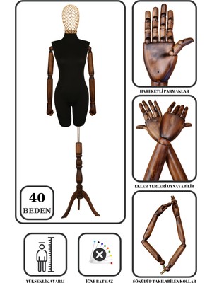 Manken İstanbul Pantolon Giyebilen 40 Beden Tel Kafa Bayan Terzi Mankeni