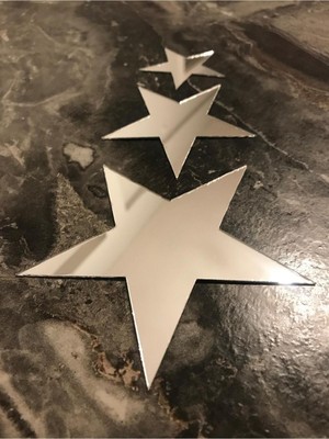 Dekoratif Ayna Pleksi Yıldız 3lü Set