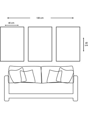Zevahir Mobilya Dekorasyon Zevahir 3'lü Kanvas Modern Kadın Tablosu