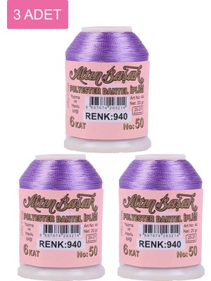 Altınbaşak 3 Adet Oya ve Dantel Ipi 20 gr - - No: 940