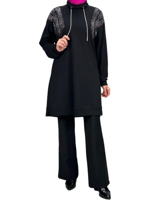 ottomanwear.com Büyük Beden Taşlı Tunik Siyah OTW2116