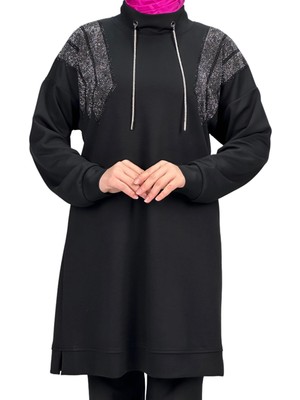 ottomanwear.com Büyük Beden Taşlı Tunik Siyah OTW2116