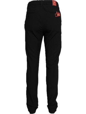 Jogger Erkek Kanvas Pantolon Gofre Siyah