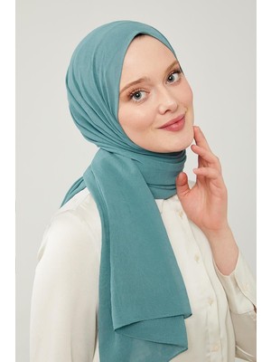 Lêvi D'or Petrol Yeşili Düz Renk Frozen Krep Şal