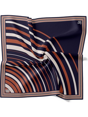 Lêvi D'or Morcivert Yarım Daire Twill İpek Eşarp