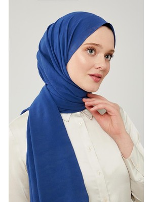 Lêvi D'or İndigo Düz Renk Frozen Krep Şal