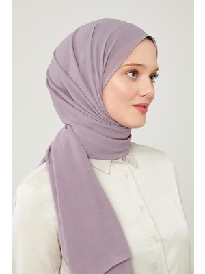Lêvi D'or Açık Mor Düz Renk Frozen Krep Şal