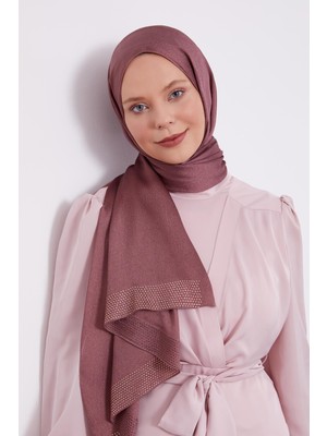 Lêvi D'or Menekşe Kalın Şerit Diamond Şal