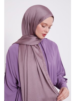 Lêvi D'or Leylak Dalgalı İşlemeli Diamond Şal