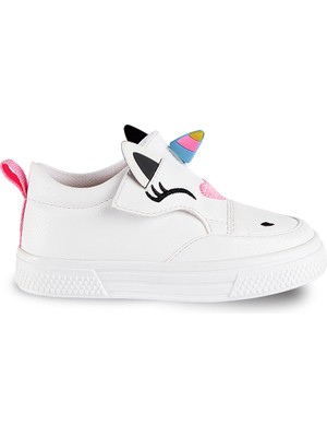 Denokids Unicorn Beyaz Kız Sneakers Spor Ayakkabı