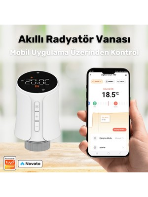 Novato Zigbee Akıllı Termostatik Vana ( Tuya Smart Life Uyumlu )