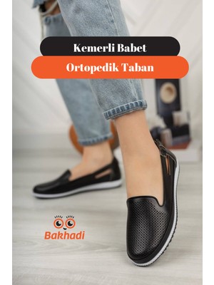 Ventes Kemerli Siyah Şık Babet