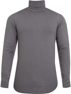 Uki Antrasit Tam Balıkçı Yaka Triko Kazak