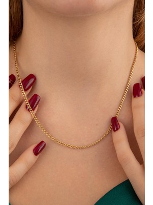 Fiyonk Kuyumculuk 14 Ayar Altın Işıltılı Gurmet Kolye 2.30 mm