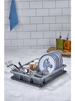 Homie Tezgah Üstü Bulaşıklık - Kurutmalık - Tabaklık - Bardaklık - Kaşıklık