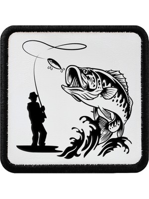 V1 Balıkçı - 1bs Kod Logolu Unisex Beyaz-Siyah Bench (Patch)