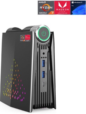 Acemagic Amr5-7 Ryzen7 5800U 32GB Ddr4 Ram 2tb Nvme Radeon Vega Graphics WIN11 Pro Mini Pc