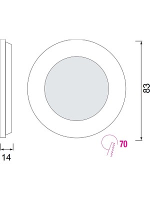 Horoz 3W Slim Kasa LED Spot Günışığı 2700K