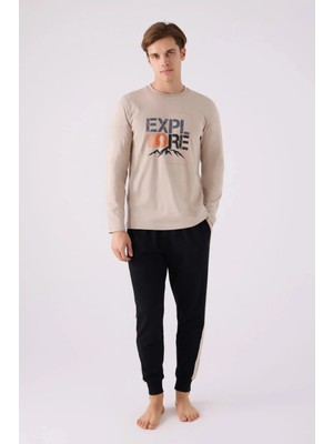 Arnetta  Pamuk Uzun Kol Erkek Pijama Takım 3138