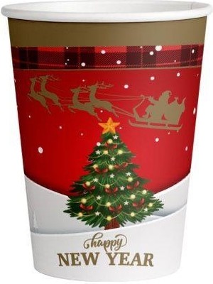 Partici Happy New Year Karton Bardak 8'li