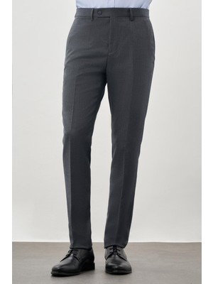 İmza Lacivert Düz Gabardin Esnek Yan Cep Slim Fit Classic Pantolon 1003245209_220