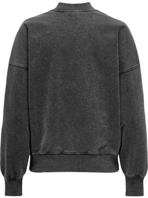 Onlwrenley L/s Zıp Bomber Swt Kadın Siyah Sweatshirt - 15333986