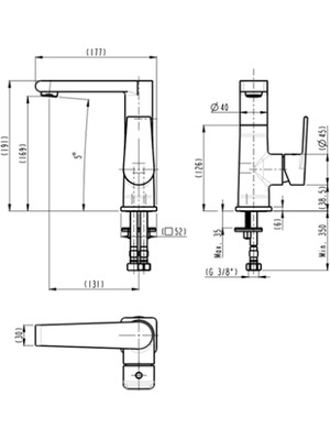 Bien Banyo Bien Pruva Yandan Kollu Lavabo Bataryası BL11067102