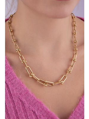 Fiyonk Kuyumculuk 14 Ayar Altın Topçuk Ataç Kolye 11.20 mm