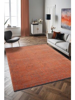 Colore Home Cool Kiremit Kaymaz Taban Yıkanabilir Turuncu Kilim Yolluk