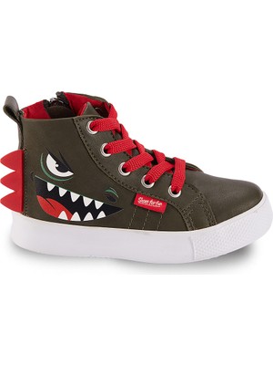 Denokids Dinozor Erkek Çocuk Haki Sneakers Spor Ayakkabı