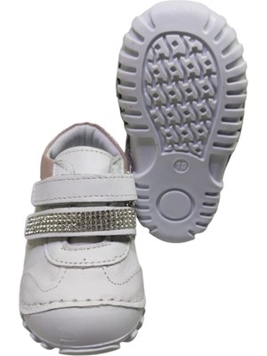 Ponea Beyaz Deri Bebek Ayakkabısı