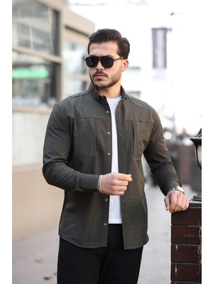 Comstar Erkek Gizli Cep Paraşüt Kumaş Gömlek