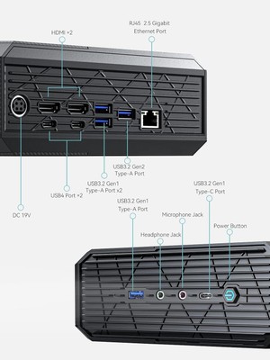 Minisforum Neptune HX100G Ryzen 7 7840HS & RX6600M 32GB Ddr5 Ram, 1tb Ssd, Win 11 Pro, 8K@60Hz Usb4, Wifi6 Bt5.2, Mini Pc (MNS-HX100G)