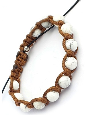 Doğal Havlit Taşlı Şambala Bileklik