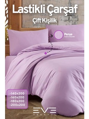 Eve Tekstil Fitted  Penye Kumaş Çift Kişilik Lastikli Çarşaf