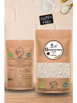 Taş Değirmenden Organik Atalık Tam Pirinç Unu (Gluten İçermez) - 300 Gram