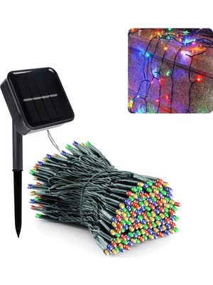 Pasaco Su Geçirmez 12 Metre Güneş Enerjili Dekoratif Bahçe Aydınlatma Solar Peri Ip LED Işık