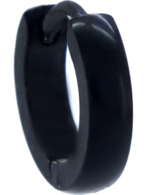Bz Siyah Düz 2mm Kalınlık Halka Küpe UNK-712