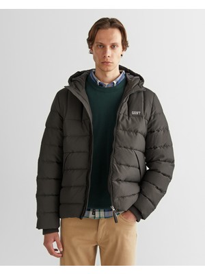 Gant Erkek Gri Kapüşonlu Logolu Mont 7124304T.95