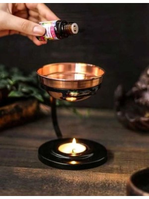 Coho Bakır Buhurdanlık Metal Işlemeli Dekor Lüx Buhurdanlık