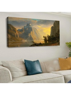 Zevahir Mobilya Dekorasyon 120 X 60 Cm Kanvas Dağ Manzara Tablo