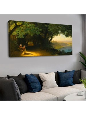 Zevahir Mobilya Dekorasyon 120 x 60 cm Kanvas Orman Tablo