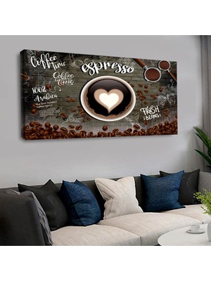 Zevahir Mobilya Dekorasyon 120 X 60 Cm Kanvas Coffe Tablo