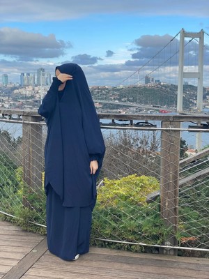 Iğneli Peçeli Afgan Takımı Lacivert