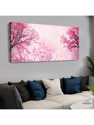 Zevahir Mobilya Dekorasyon 120 X 60 Cm Kanvas Ilkbahar Ağaç Tablo