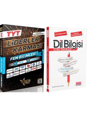 Liderler Karması TYT Fen Bilimleri 12 Yayın 12 Deneme ve Akm Dil Bilgisi Soru Bankası Seti 2 Kitap